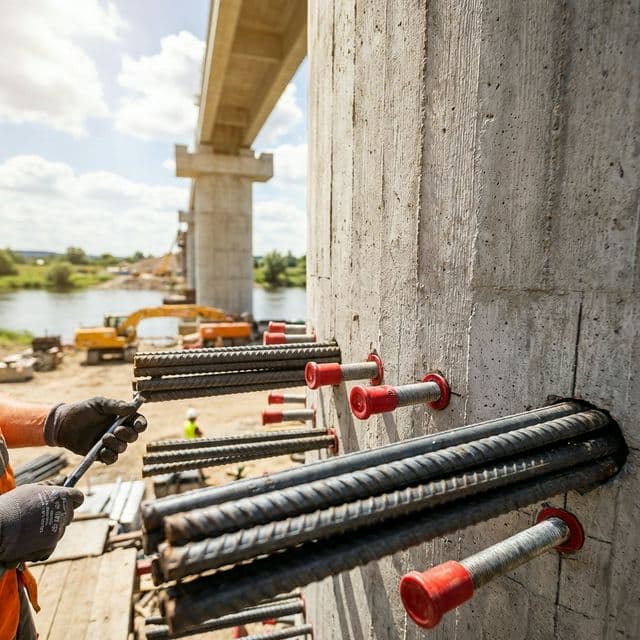 Bridge Pillar Reinforcement construction project
