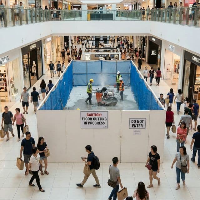 Commercial Mall Floor Modification construction project secondary view