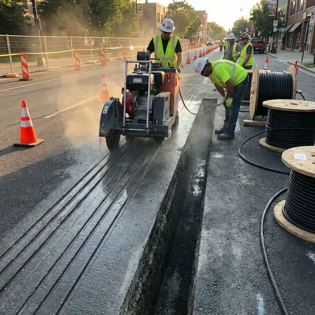 Underground Cable Trenching for Tech Park construction project