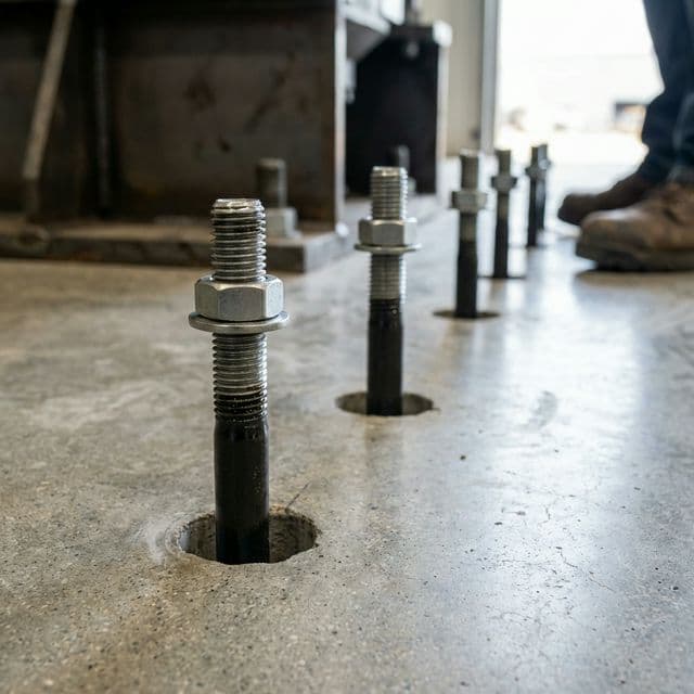 Heavy Machinery Anchor Installation construction project